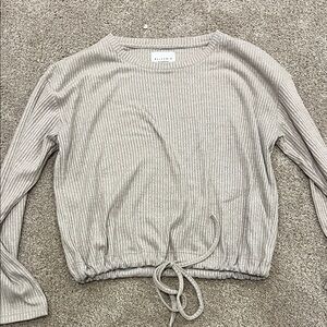 Altar'd State Beige Long Sleeve Top